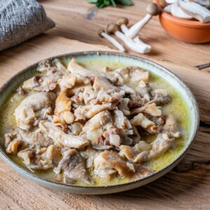 Salteado de setas y jamón