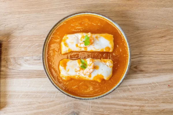 Suprema de merluza con salsa de gambas - Imagen 2