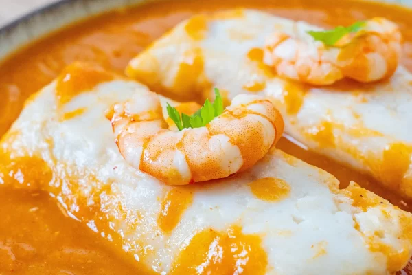 Suprema de merluza con salsa de gambas - Imagen 3