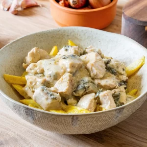 Pollo roquefort con espinacas formato familiar