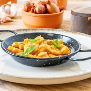 Langostinos al ajillo con aove ecológico